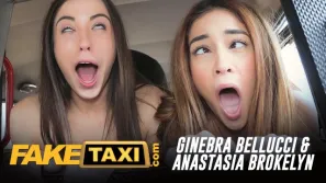 Fake Taxi Cheeky Spanish Lesbians Anastasia &amp;amp; Ginebra in Backseat Threesome